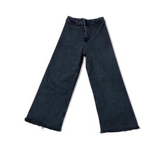 Zara Kids Black Wide-Leg Jeans
